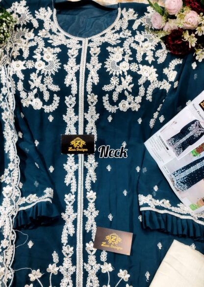 ZEEN DESIGNS ZD 104 NOOR PEACOCK PAKISTANI SUITS ONLINE SHOPPING