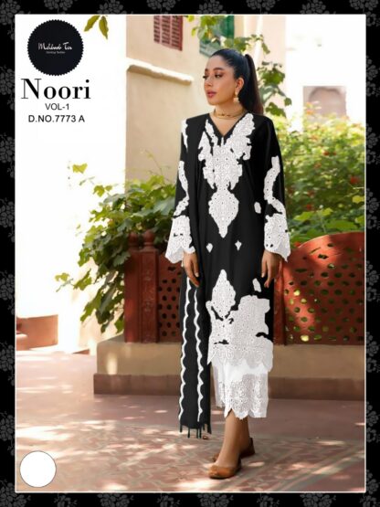 Mehbbob Tex 7773 A Black Noori vol 1 Pakistani Kurti Manufacturer In India