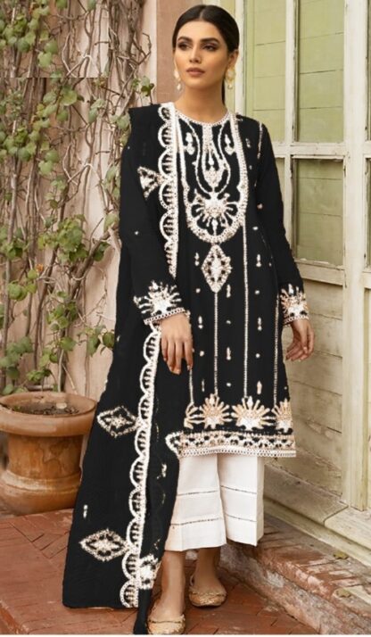 THE LIBAS COLLECTION 1001 B BLACK PAKISTANI SUITS FOR LADIES