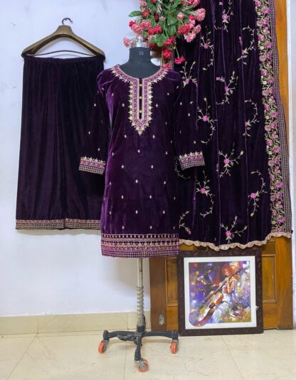 VRINDAVAN FASHION PURPL RICH COMBINATION LATEST PLAZZO