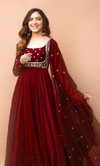 VRINDAVAN FASHION LC 554 MAROON GOWN FOR WOMEN AT BEST PRICEVRINDAVAN FASHION LC 554 MAROON GOWN FOR WOMEN AT BEST PRICE