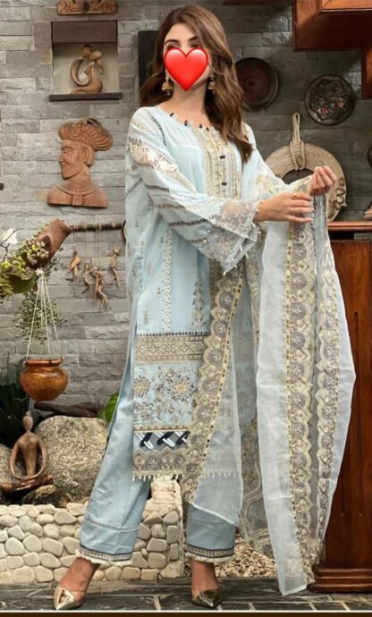 SANIYA TRENDZ ELAF PAKISTANI SUITS ONLINE SHOPPING - Image 2