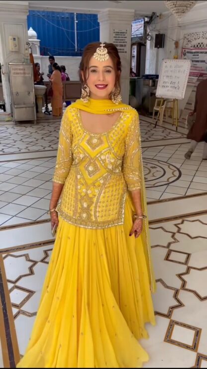 THE LIBAS COLLECTION SSR 334 YELLOW LEHENGA WITH PRICE