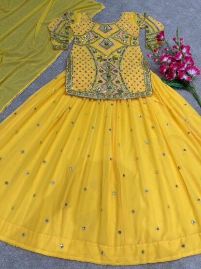 THE LIBAS COLLECTION SSR 334 YELLOW LEHENGA WITH PRICE
