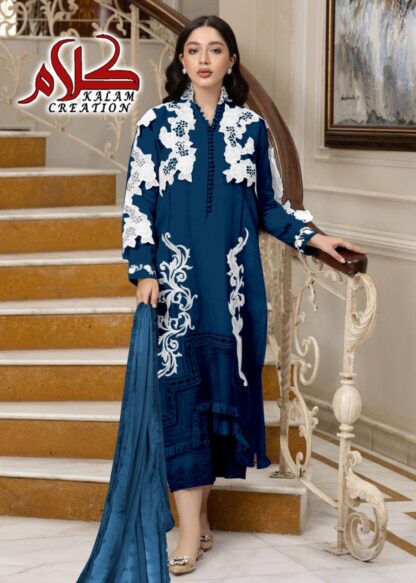 KALAM CREATION 1114 BLUE PAKISTANI KURTI AT BEST PRICE