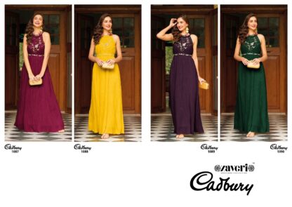 ZAVERI 1088 CADBURY KHATLI WORK PARTY WEAR GOWN ONLINE