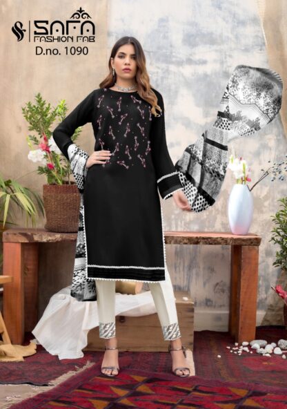 SAFA FASHION FAB 1090 BLACK READYMADE PAKISTANI KURTI WITH PRICE KURTIS SUPPLIER, KURTIS WHOLESALER, SAFA FASHION FAB 1090 BLACK READYMADE  Kurtis, Pakistani Suits, Single