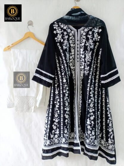 BAROQUE DESIGN 1031 BLACK PAKISTANI KURTI ONLINE