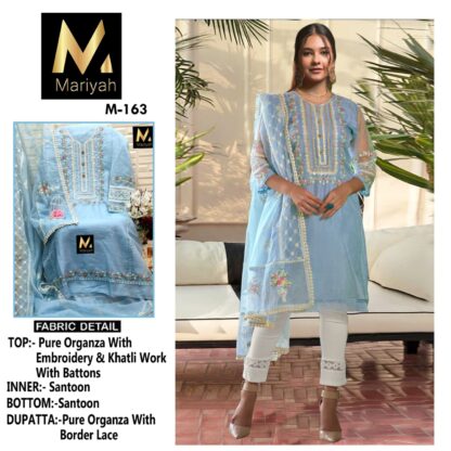 MARIYAH DESIGNER M 163 PAKISTANI SUITS ONLINE WHOLESALER