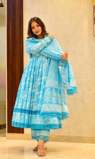 THE LIBAS COLLECTION SKY BLUE ANARKALI GOWN AT BEST BEST PRICETHE LIBAS COLLECTIONSKY BLUE ANARKALI GOWN AT BEST BEST PRICE