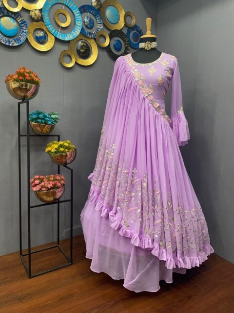 THE LIBAS COLLECTION LIGHT PURPLE TOP WITH DUPATTA AT BEST PRICE