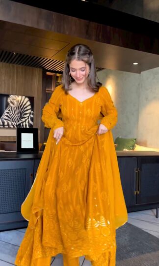 THE LIBAS COLLECTION SSFR 346 DARK YELLOW GOWN ONLINE SHOPPINGTHE LIBAS COLLECTION SSFR 346 DARK YELLOW GOWN ONLINE SHOPPING