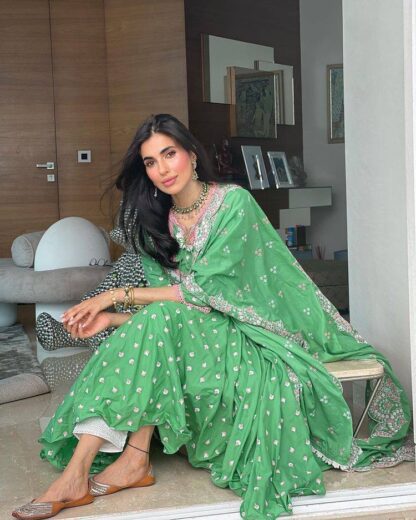 THE LIBAS COLLECTION LC 858 GREEN ANARKALI GOWN FOR WOMEN