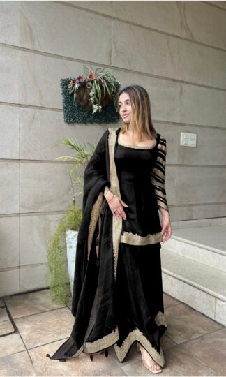 THE LIBAS COLLECTION NSR 691 BLACK INDIAN STYLE SHARARA PLAZZO ONLINETHE LIBAS COLLECTION NSR 691 BLACK INDIAN STYLE SHARARA PLAZZO ONLINE