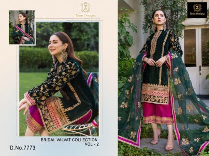 ZIAAZ DESIGNS 7773 BRIDAL VELVET VOL 2 PAKISTANI SUITS