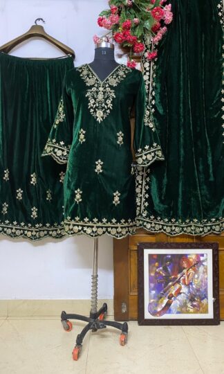 VRINDAVAN FASHION GREEN DESIGNER PLAZZO SUITS ONLINEVRINDAVAN FASHION GREEN DESIGNER PLAZZO SUITS ONLINE