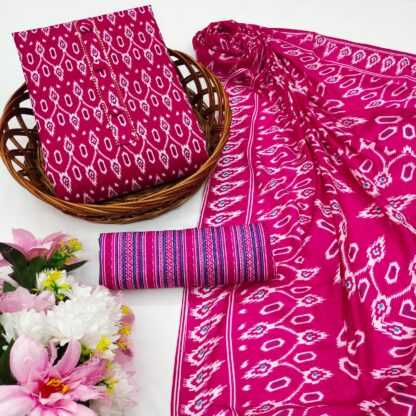 THE LIBAS COLLECTION COTTON ZENU 02 PINK GOTA PATTI PRINTED SUIT