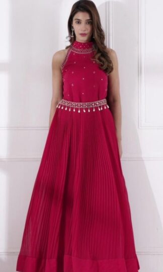 THE LIBAS COLLECTION RED RICH COMBINATION GOWN ONLINETHE LIBAS COLLECTION REDRICH COMBINATION GOWN ONLINE
