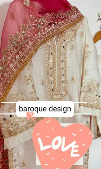BAROQUE DESIGN CREAM RED PAKISTANI SUITS ONLINE SHOPPINGBAROQUE DESIGN CREAM RED PAKISTANI SUITS ONLINE SHOPPING