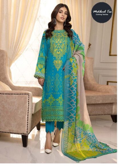 MEHBBOB TEX 7773 CHARIZMA VOL 1 1037 LAWN PAKISTANI SUITS WITH PRICE