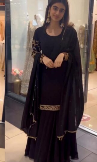 THE LIBAS COLLECTION SSR 363 BLACK PARTY WEAR SHARARA PLAZZO FOR WOMENTHE LIBAS COLLECTION SSR 363 BLACK PARTY WEAR SHARARA PLAZZO FOR WOMEN