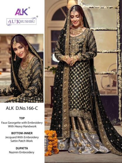 AL KHUSHBU ALK 166 C WHOLESALER OF PAKISTANI SUITS