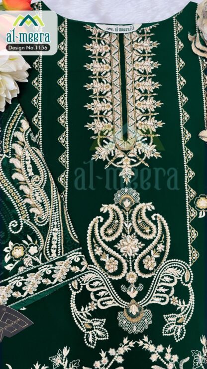 AL MEERA 1156 GREEN PAKISTANI KURTIS MANUFACTURER ONLINE