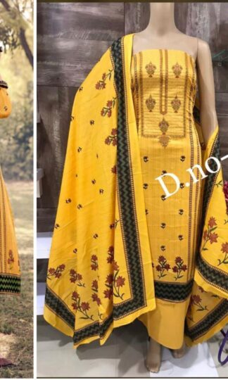 HERMITAGE 290 YELLOW COTTON PAKISTANI SUITS ONLINEHERMITAGE 290 YELLOW COTTON PAKISTANI SUITS ONLINE