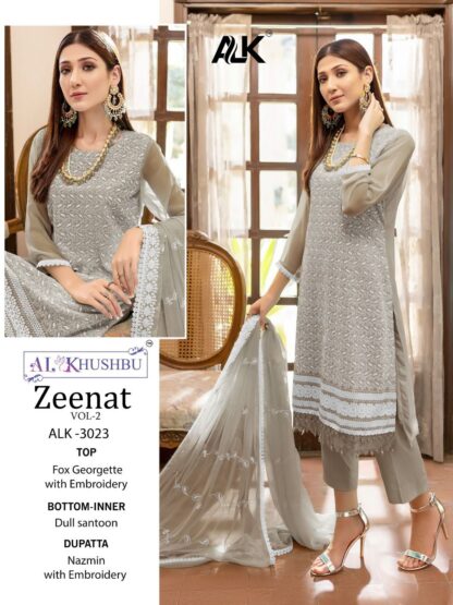 AL KHUSHBU ALK 3023 ZEENAT VOL 2 PAKISTANI SUITS WITH PRICE