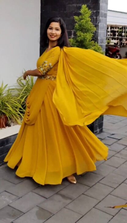 THE LIBAS COLLECTION YELLOW GOWN FOR WOMEN AT BEST PRICE