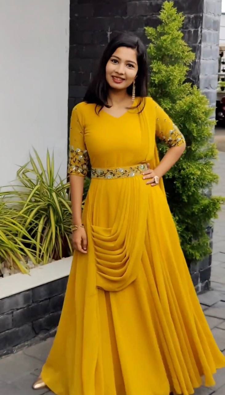 Buy Yellow Princess Gown Online In India - Etsy India