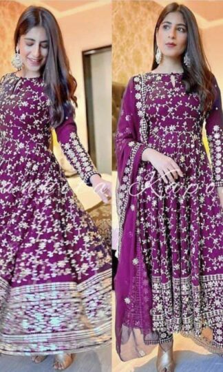 THE LIBAS COLLECTION NSR 547 PURPLE INDIAN STYLE GOWN ONLINETHE LIBAS COLLECTION NSR 547 PURPLE INDIAN STYLE GOWN ONLINE