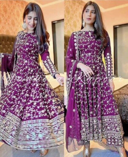 THE LIBAS COLLECTION NSR 547 PURPLE INDIAN STYLE GOWN ONLINE