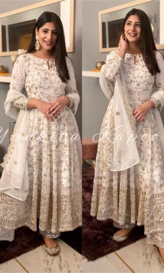 THE LIBAS COLLECTION NSR 547 WHITE DESIGNER GOWN ONLINETHE LIBAS COLLECTION NSR 547 WHITE DESIGNER GOWN ONLINE