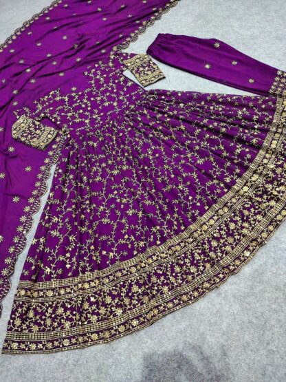 THE LIBAS COLLECTION NSR 547 PURPLE INDIAN STYLE GOWN ONLINE