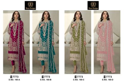 ZIAAZ DESIGNS 7773 NOORJAHAN VOL 9 160 A PAKISTANI SUITS ONLINE