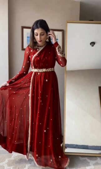 THE LIBAS COLLECTION RED LATEST DESIGNER PLAZZO ONLINETHE LIBAS COLLECTION RED LATEST DESIGNER PLAZZO ONLINE