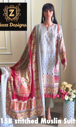 ZIAAZ DESIGNER 115 A AALIYA VOL 8 WHITE STITCHED PAKISTANI SUITZIAAZ DESIGNER 115 A AALIYA VOL 8 WHITE STITCHED PAKISTANI SUIT