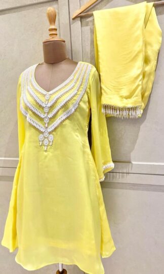 THE LIBAS COLLECTION YELLOW HANDWORK SUIT WITH PRICETHE LIBAS COLLECTION YELLOW HANDWORK SUIT WITH PRICE
