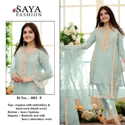 SAYA FASHION 002 F PAKISTANI SUITS AT BEST PRICE