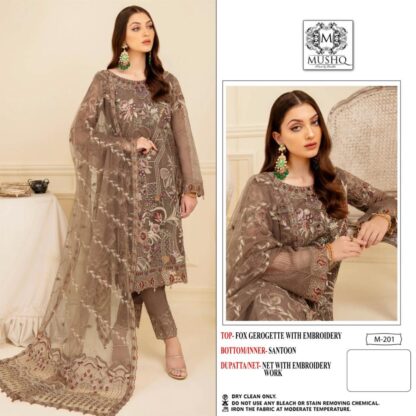 MUSHQ M 201 PAKISTANI SALWAR SUITS ONLINE