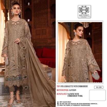 MUSHQ M 200 PAKISTANI SUITS ONLINE SUPPLIER