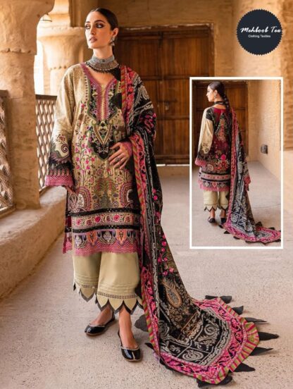 MEHBBOB TEX 7773 FIROUDS VOL 11 1047 PAKISTANI DRESS MATERIAL WITH PRICE