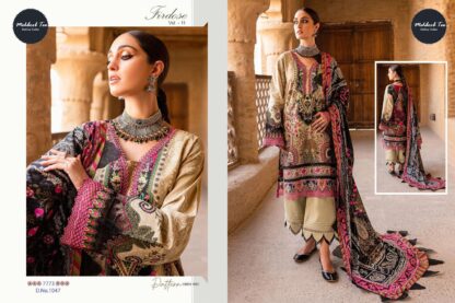 MEHBBOB TEX 7773 FIROUDS VOL 11 1047 PAKISTANI DRESS MATERIAL WITH PRICE