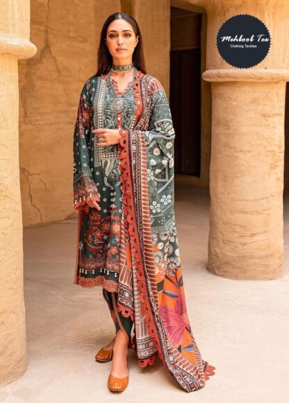 MEHBBOB TEX 7773 FIROUDS VOL 11 1049 PAKISTANI DRESS MATERIAL ONLINE