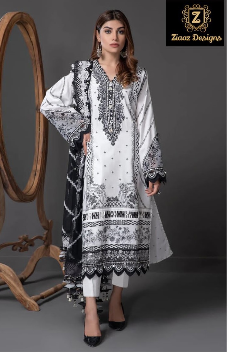 Buy Women's Black Net Semi Stitched Salwar Suit- Online. – Odette