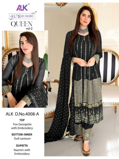 AL KHUSHBU ALK 4008 A QUEEN VOL 2 PAKISTANI SUITS ONLINE