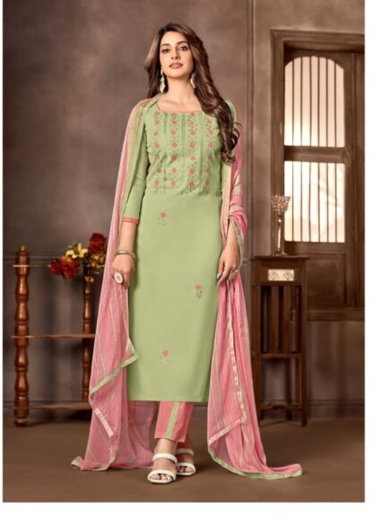 THE LIBAS COLLECTION PISTA DRESS MATERIAL WHOLESALER