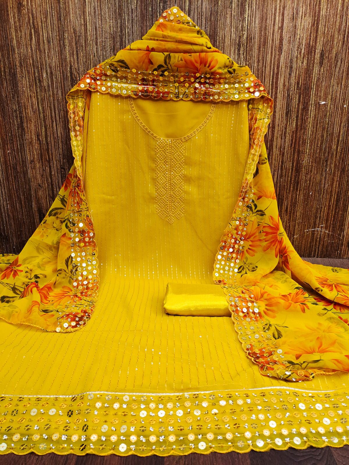 Ganga Zehra Cotton Plazzo Dress Material -New cotton suits online