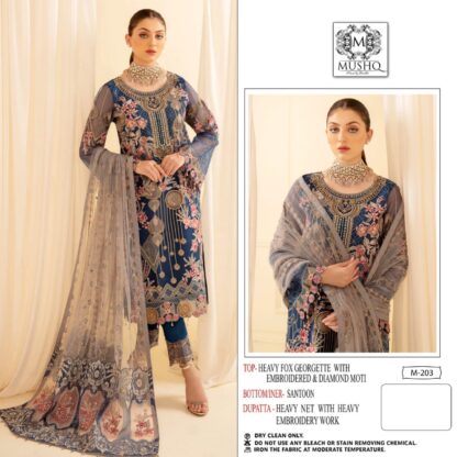 MUSHQ M 203 PAKISTANI SALWAR SUITS ONLINE